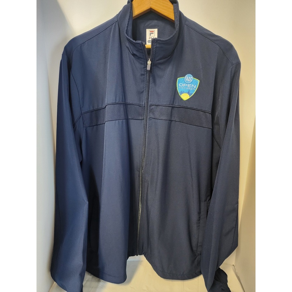 Fila Mens XXL Western & Southern Open Cincinnati Tennis Jacket Navy Full Zip